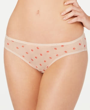 Dkny Logo Mesh Bikini Dk5086 Tan
