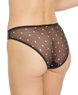 Dkny Logo Mesh Bikini Underwear Dk5086 Black Foil Stars thumbnail 2