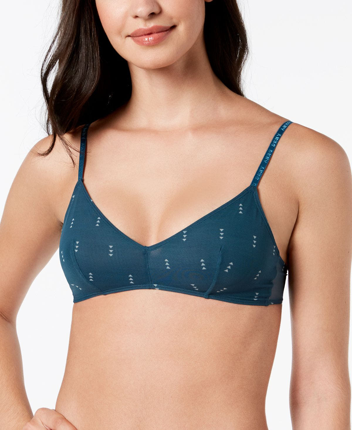 Dkny Logo Mesh Wire-free Bralette Dk4512 Dragonfly