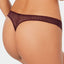 Dkny Modern Lace Satin-trim Thong Underwear Dk5013 Purple