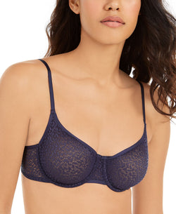 Dkny Modern Lace Sheer Demi Bra Dk4019 Blue thumbnail 1