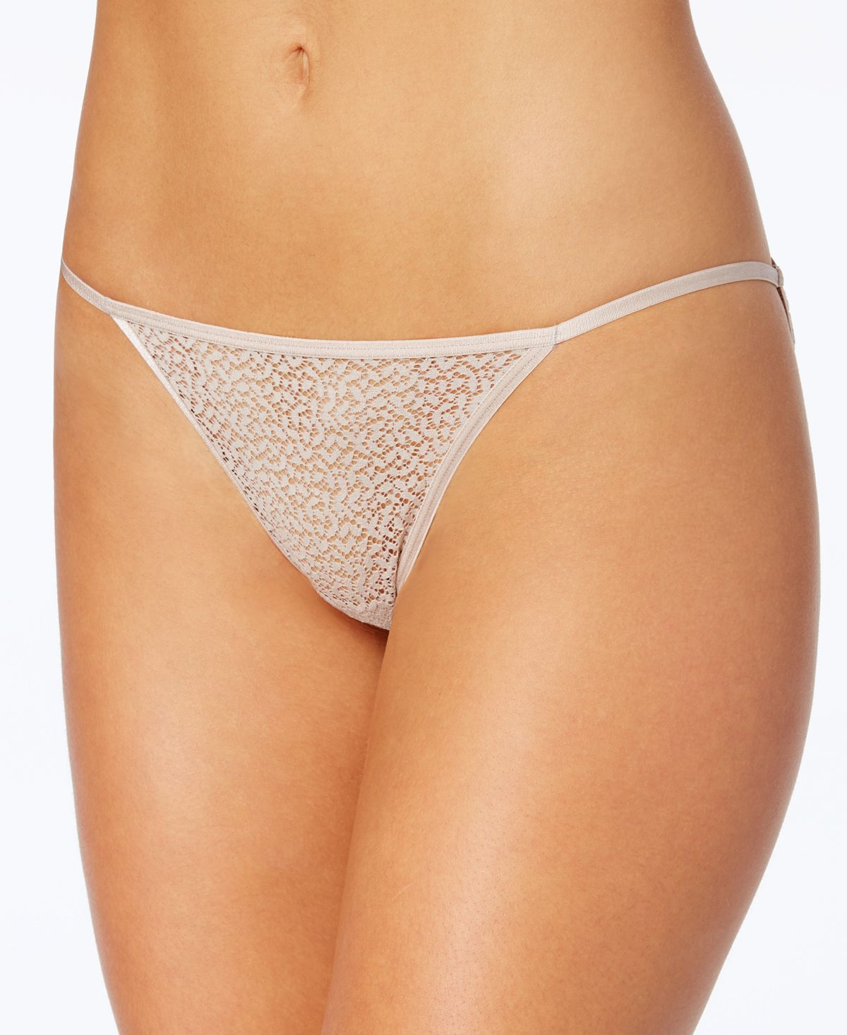 Dkny Modern Lace Sheer String Bikini Dk5015 Champagne