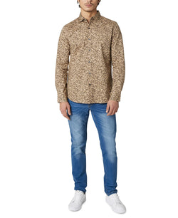 Dkny Morgan Stretch Mini Camo Print Long-sleeve Shirt Dune thumbnail 2