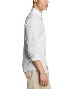Dkny Performance Stretch Small Plaid Shirt Feather Grey thumbnail 3