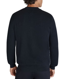 Dkny Plaid Jacquard Quarter-zip Sweater Black thumbnail 2