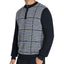Dkny Plaid Jacquard Quarter-zip Sweater Black