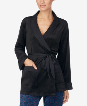 Dkny Satin-Trimmed Wrap Pajama Jacket