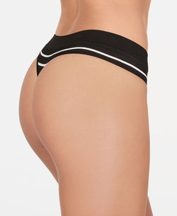 Dkny Seamless Litewear Thong Underwear Dk5016 Black Stripe/black/vellum thumbnail 2