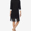 Dkny Wo Colorblocked Chiffon-hem Sleepshirt Nightgown Black