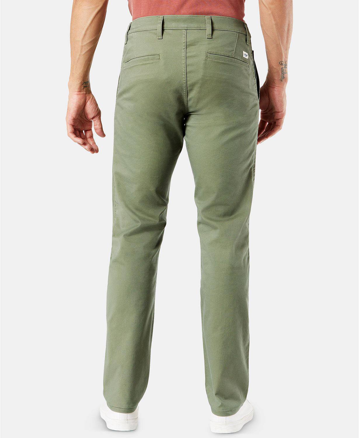 Dockers Alpha Slim Fit All Seasons Tech Khaki Stretch Pants Deep Lichen Green