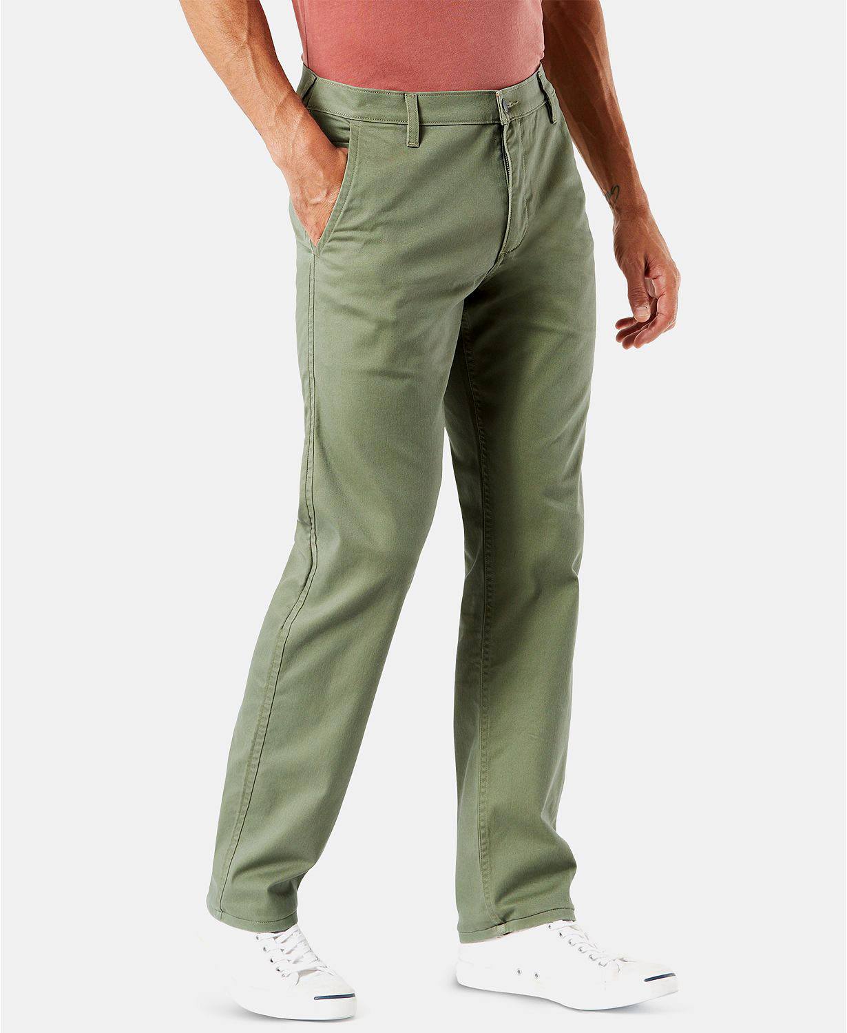 Dockers Alpha Slim Fit All Seasons Tech Khaki Stretch Pants Deep Lichen Green