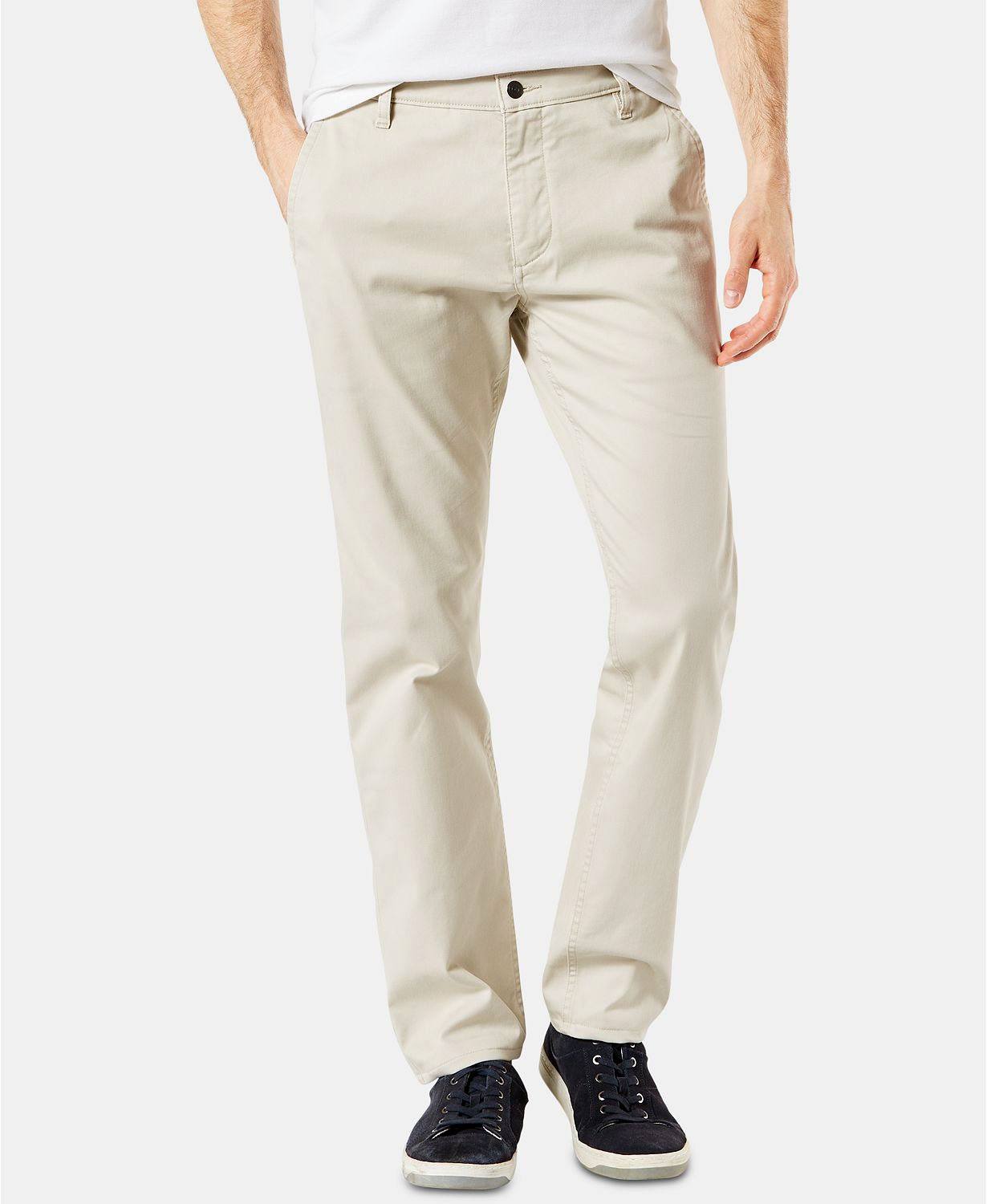 Dockers Alpha Slim Fit All Seasons Tech Khaki Stretch Pants in Sahara