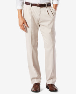 Dockers Big & Tall Easy Classic Pleated Fit Khaki Stretch Pants Light Beige thumbnail 1