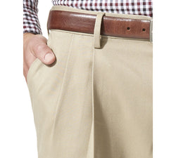 Dockers Comfort Relaxed Pleated Cuffed Fit Khaki Stretch Pants British Khaki thumbnail 3