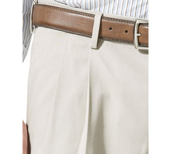 Dockers Comfort Relaxed Pleated Cuffed Fit Khaki Stretch Pants Light Gray thumbnail 4
