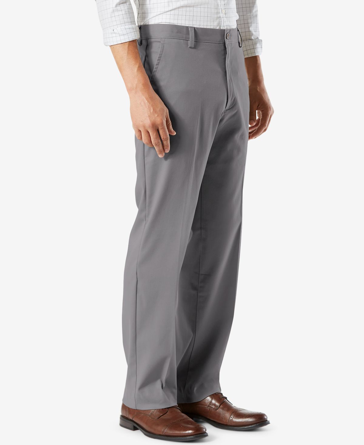 Dockers Easy Classic Fit Khaki Stretch Pants Burma Grey