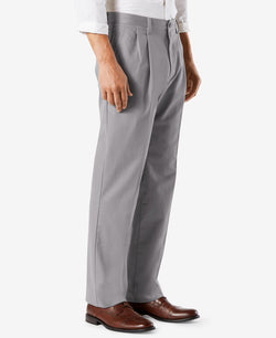 Dockers Easy Classic Pleated Fit Khaki Stretch Pants Burma Grey thumbnail 3