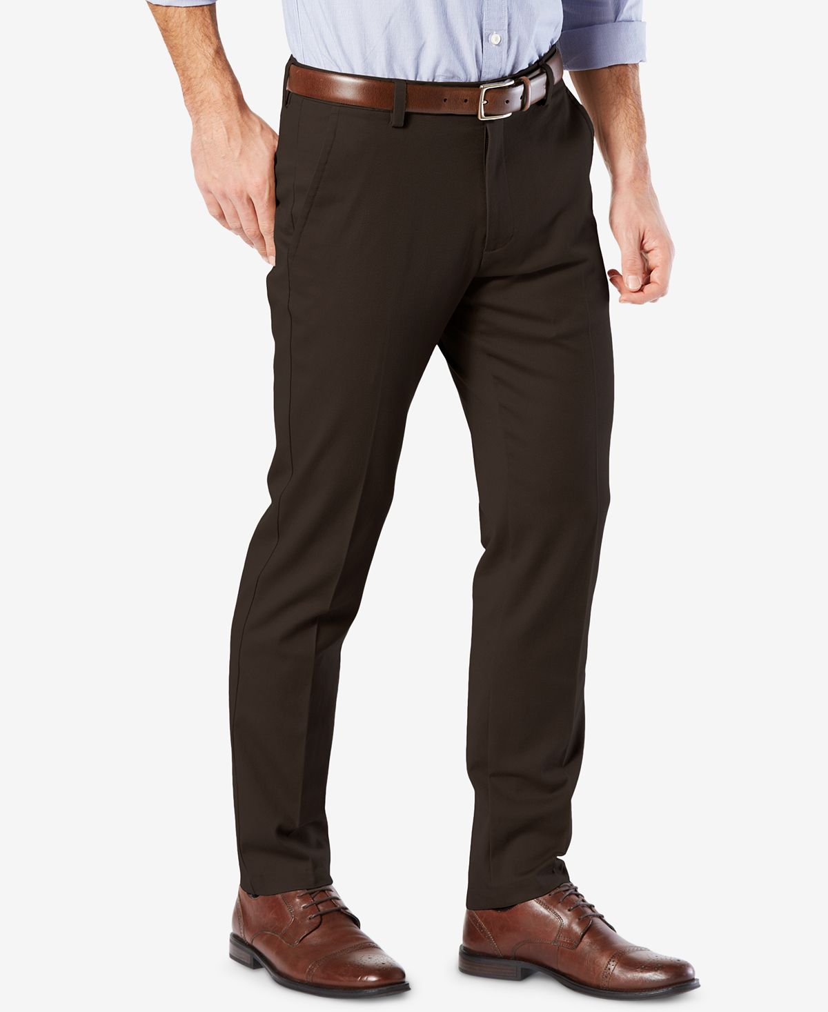 Dockers Easy Slim Fit Khaki Stretch Pants Coffee Bean