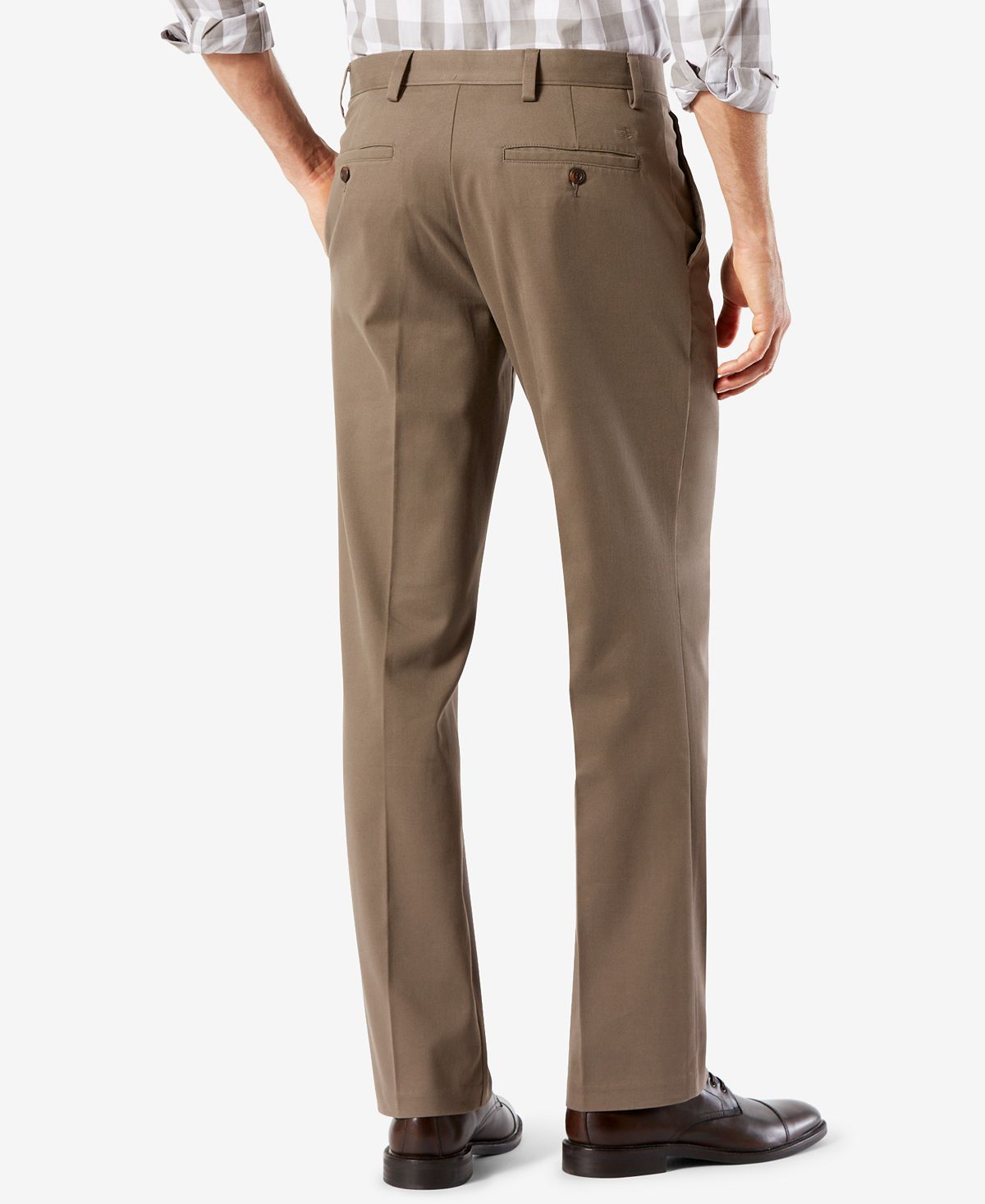 Dockers Easy Straight Fit Khaki Stretch Pants Dark Pebble