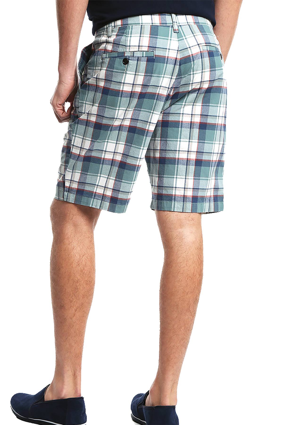 Dockers Green-Plaid Classic-fit Perfect Short