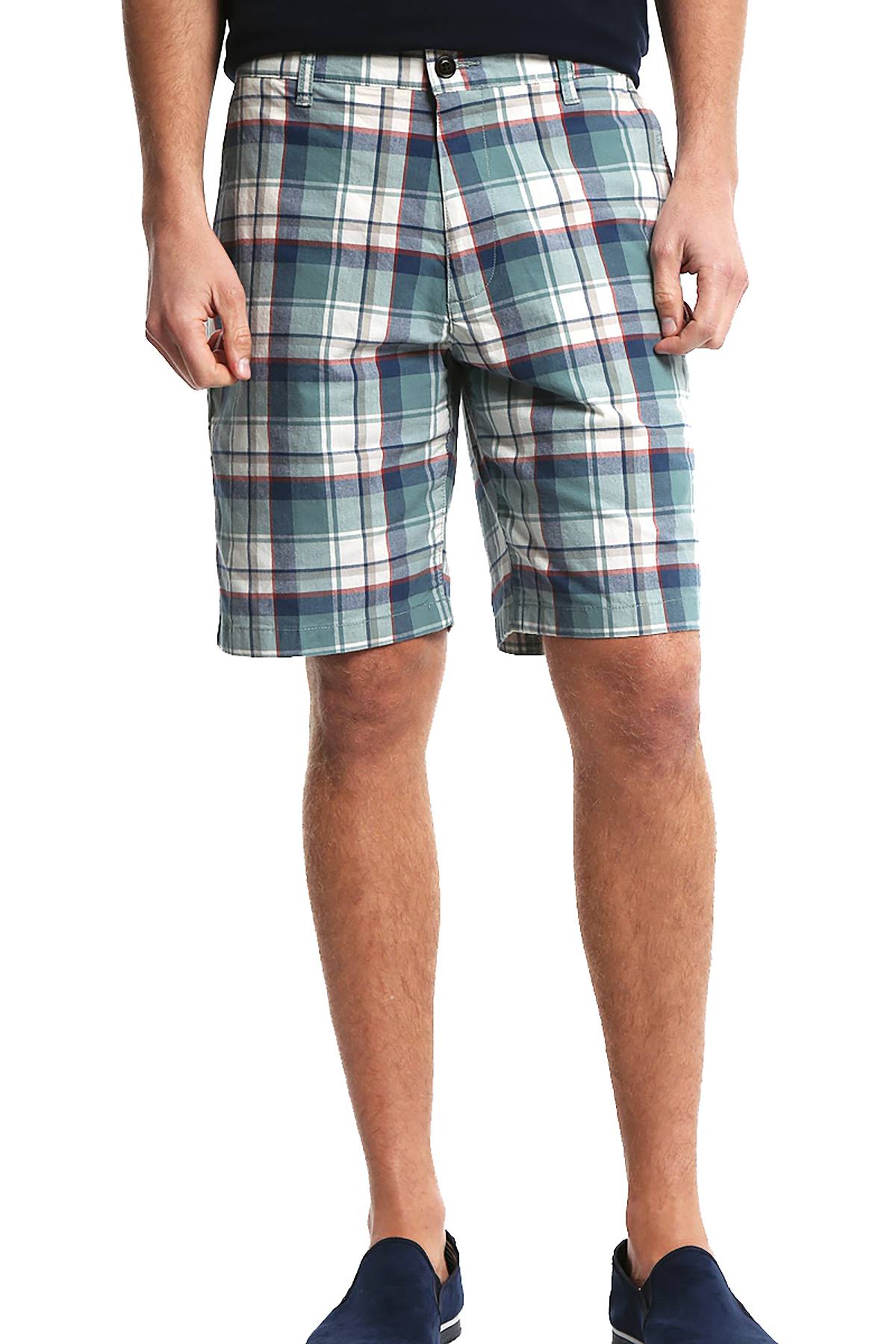 Dockers Green-Plaid Classic-fit Perfect Short