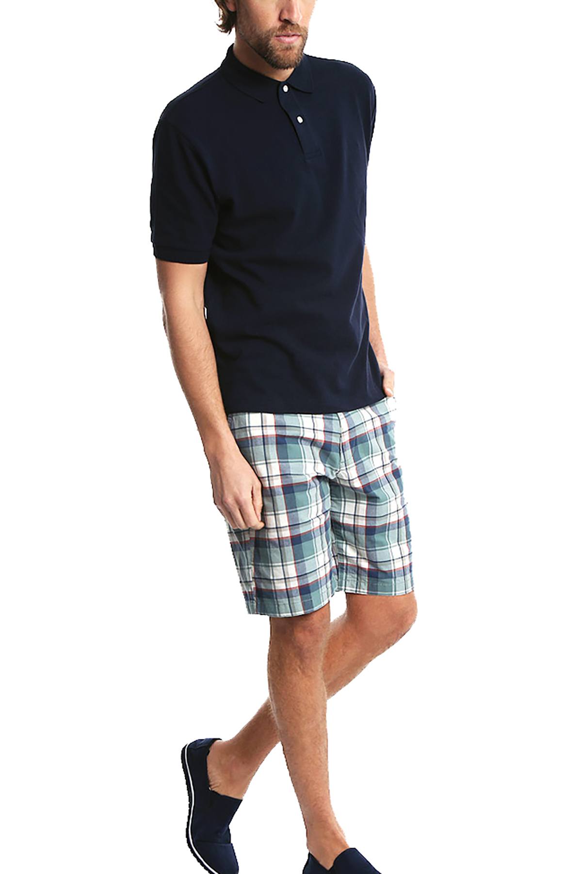 Dockers Green-Plaid Classic-fit Perfect Short