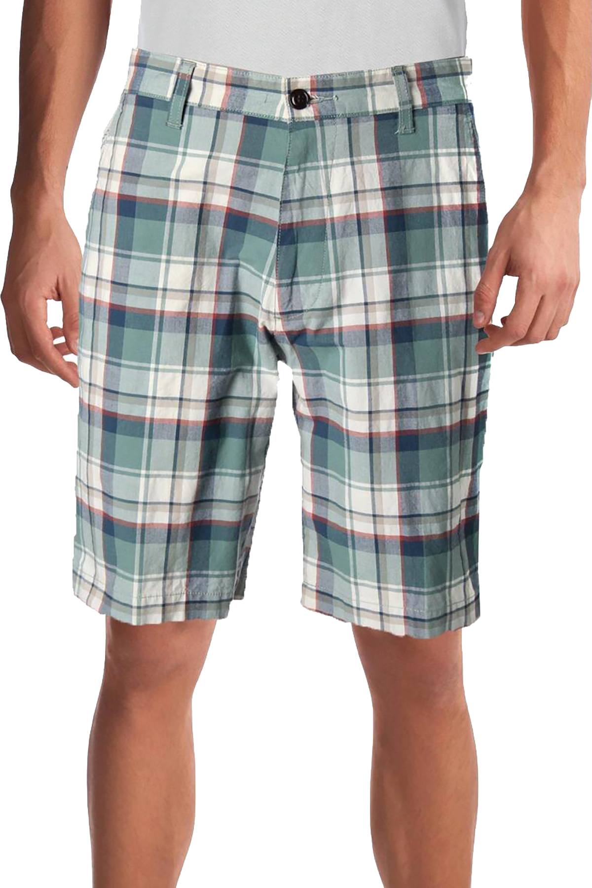 Dockers Green-Plaid Classic-fit Perfect Short