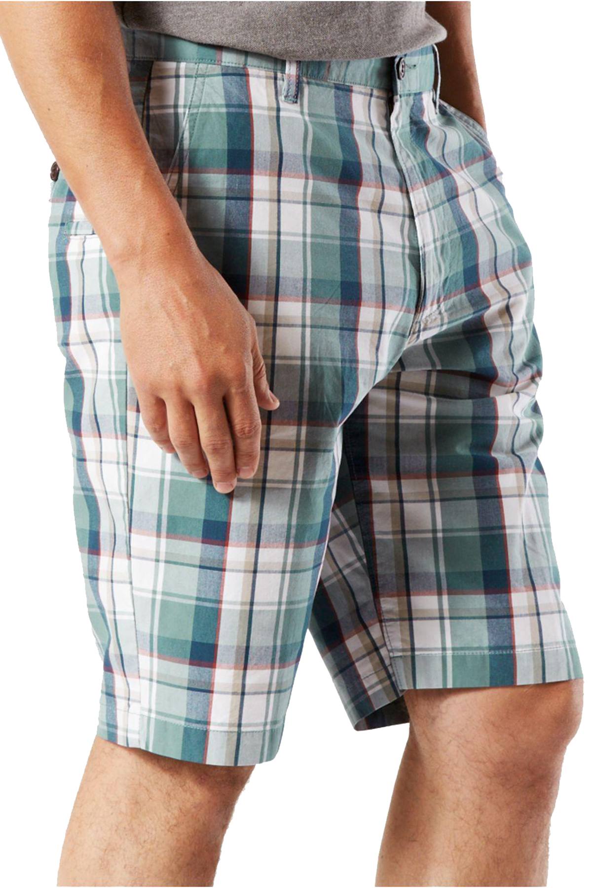 Dockers Green-Plaid Classic-fit Perfect Short