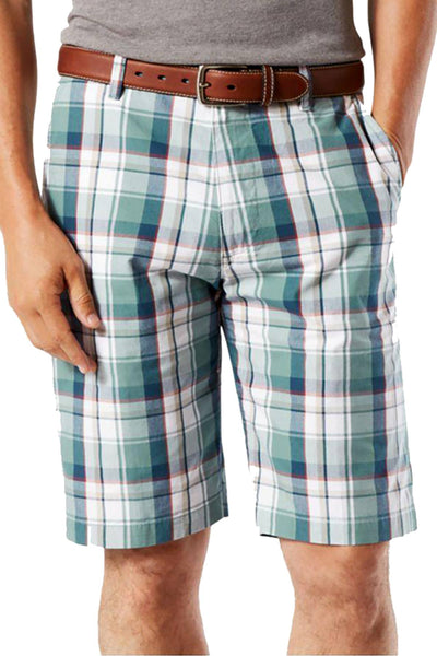 Dockers Green-Plaid Classic-fit Perfect Short