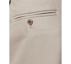 Dockers Signature Lux Cotton Relaxed Fit Pleated Creased Stretch Khaki Pants Timberwolf thumbnail 4