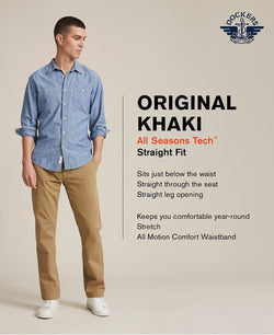 Dockers Straight Fit Original Khaki All Seasons Tech Pants	 Black thumbnail 4