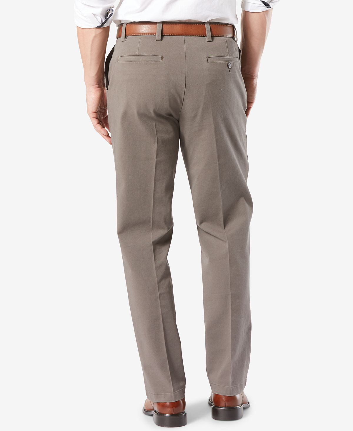 Dockers Workday Smart 360 Flex Classic Fit Khaki Stretch Pants Med Brown
