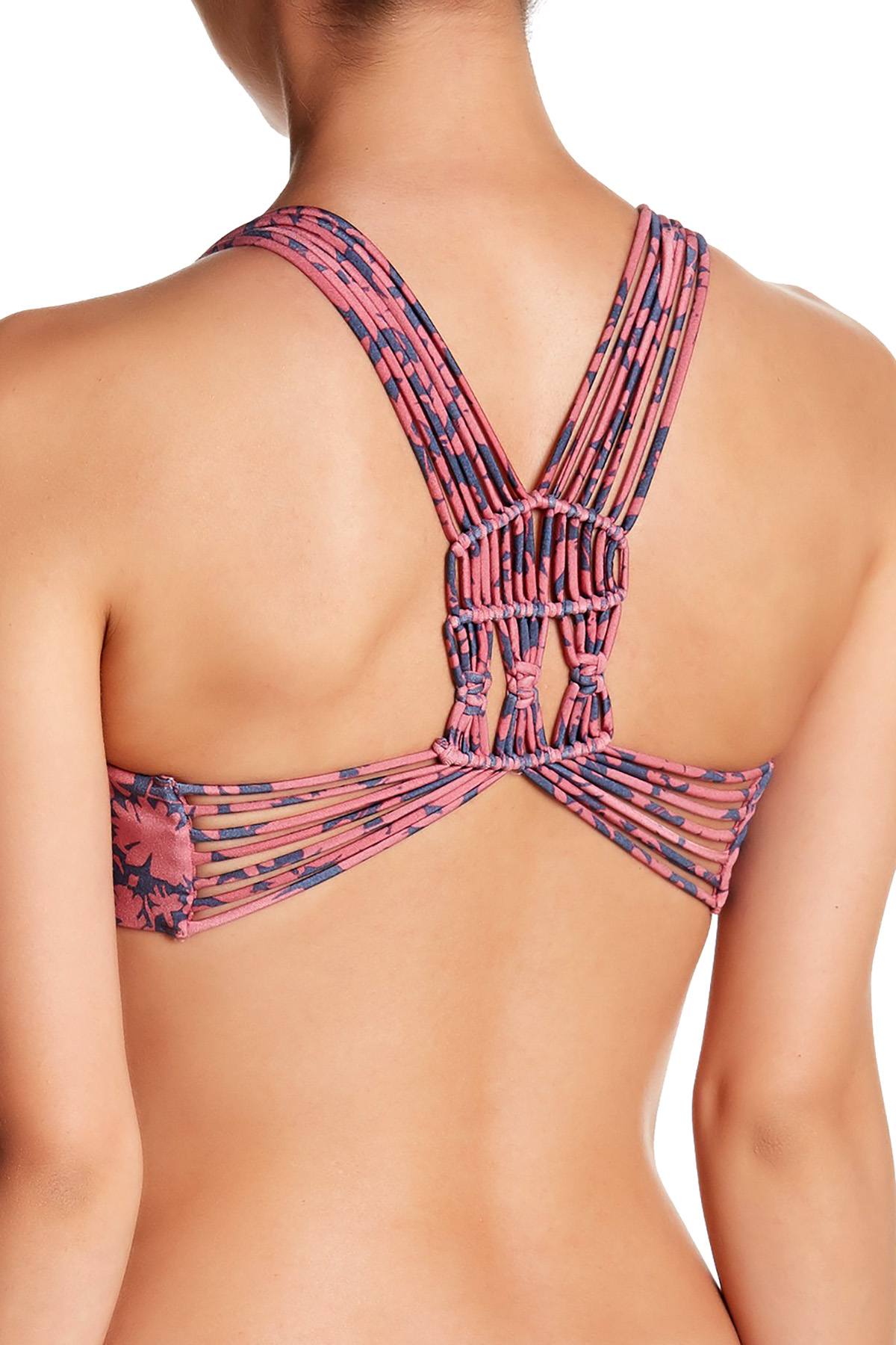 Dolce Vita Dusty Rose Macrame Back Bikini Top