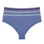 Dolce Vita Embroidered High Waist Bikini Bottom in Pigeon Blue