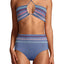 Dolce Vita Kokomo Embroidered Bandeau Bikini Top in Pigeon Blue