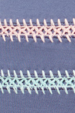 Dolce Vita Kokomo Embroidered Bandeau Bikini Top in Pigeon Blue thumbnail 4
