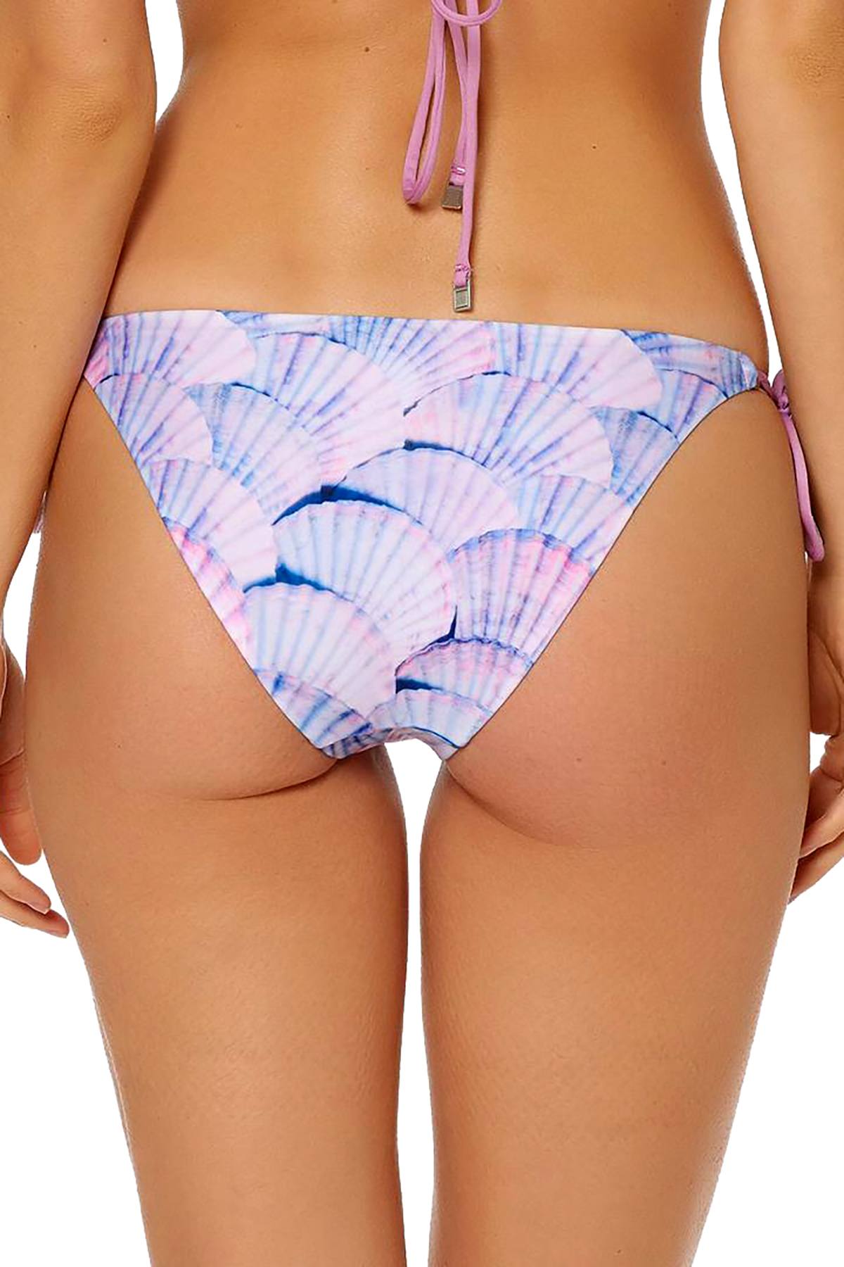Dolce Vita Lavender Seashell Print Side Tie Bikini Bottom
