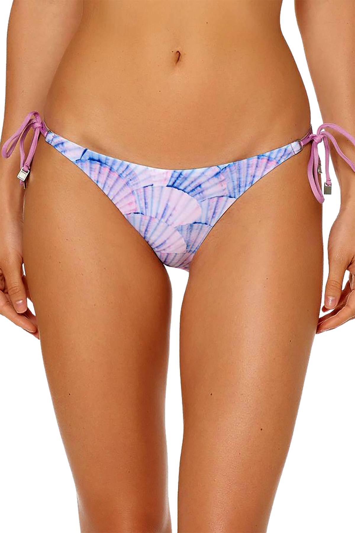 Dolce Vita Lavender Seashell Print Side Tie Bikini Bottom