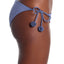 Dolce Vita Pigeon Blue Embroidered Kokomo Side-tie Cheeky Bikini Bottom