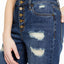 Dollhouse Juniors' Roll-cuff Button-fly Jeans Driftwood Wash