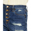 Dollhouse Juniors' Roll-cuff Button-fly Jeans Driftwood Wash