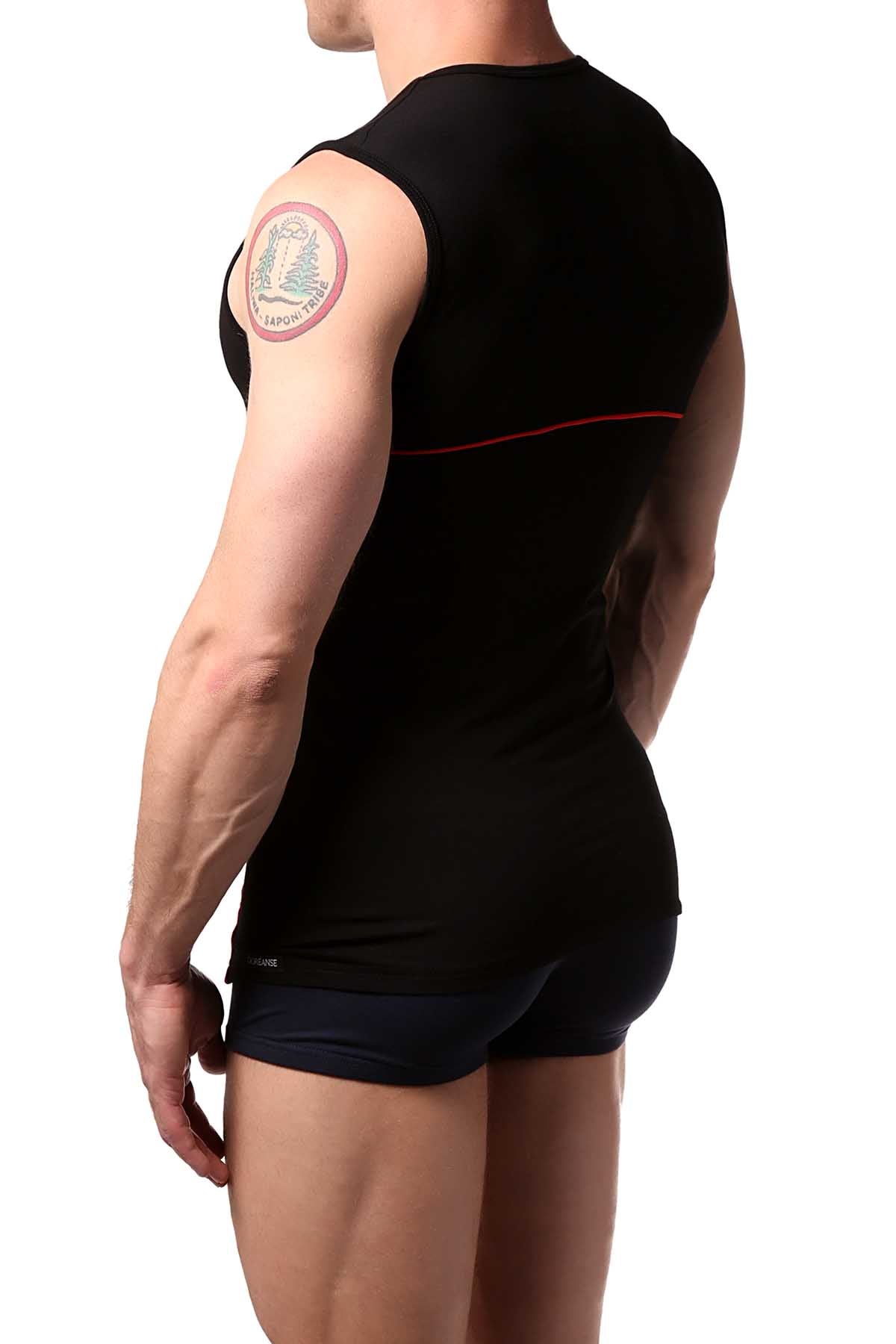 Doreanse Black/Red Athletic Muscle Tee