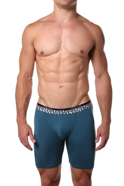 Doreanse Emerald Mosaic Biker Boxer Brief thumbnail 1
