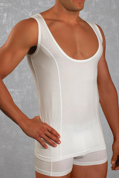 Doreanse White Athletic Big Scoop Tank