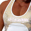 Doreanse White & Gold Reflex Leo Tank Top