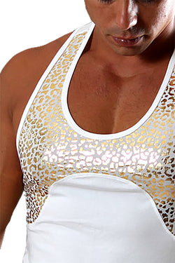 Doreanse White & Gold Reflex Leo Tank Top thumbnail 2