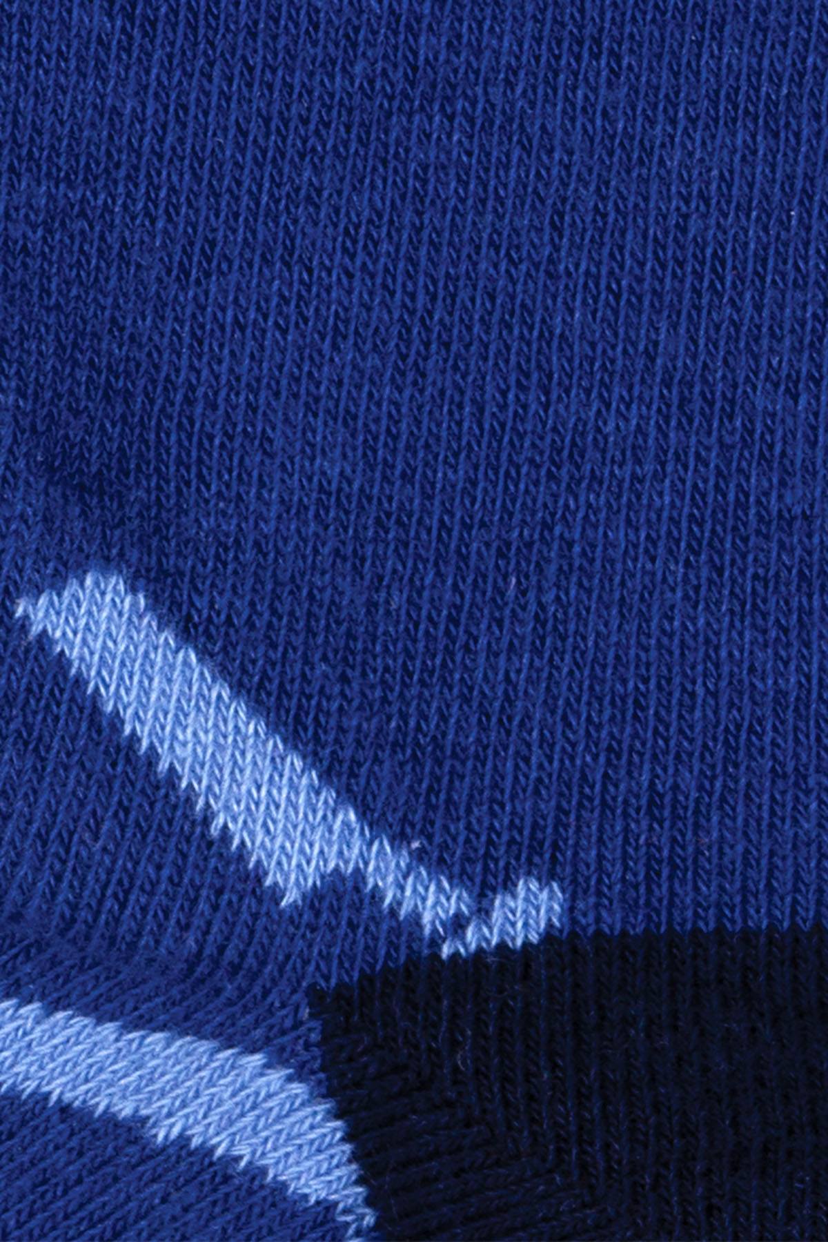 Drake & Hutch Blue 'Close Shave' Crew Socks