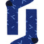 Drake & Hutch Blue 'Close Shave' Crew Socks