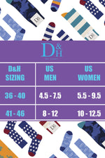 Drake & Hutch Blue 'Close Shave' Crew Socks