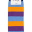 Drake & Hutch Blue/Orange/Purple Multi Stripe Unisex Crew Socks